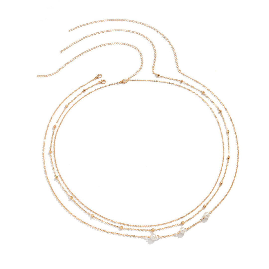 Layered Pearl Beaded Necklace Kalsten