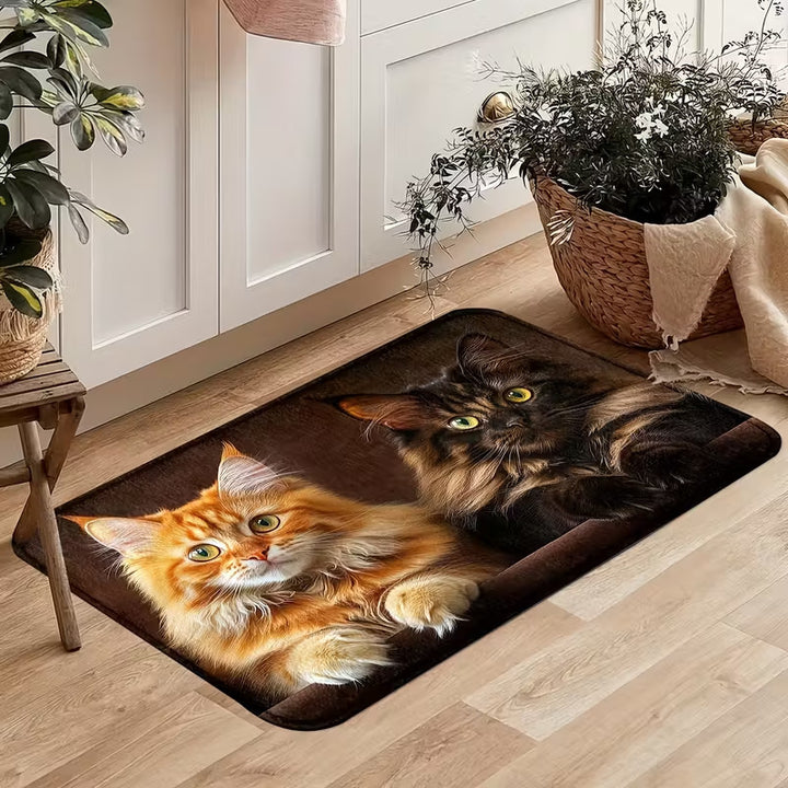 Decorative Cat-Themed Entrance Mat
