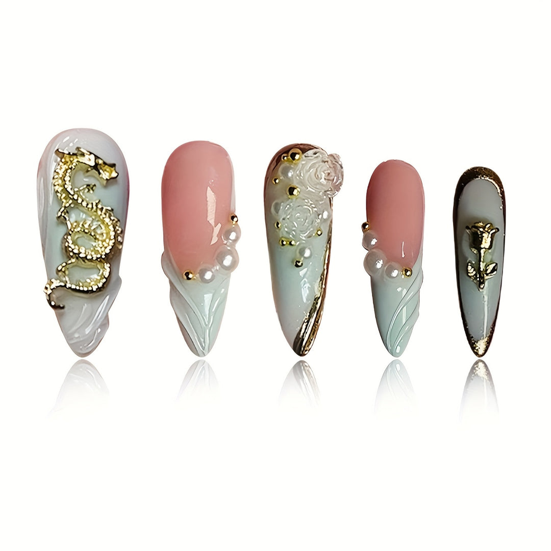 Decorative Sculpted Nail Enhancements Kalsten