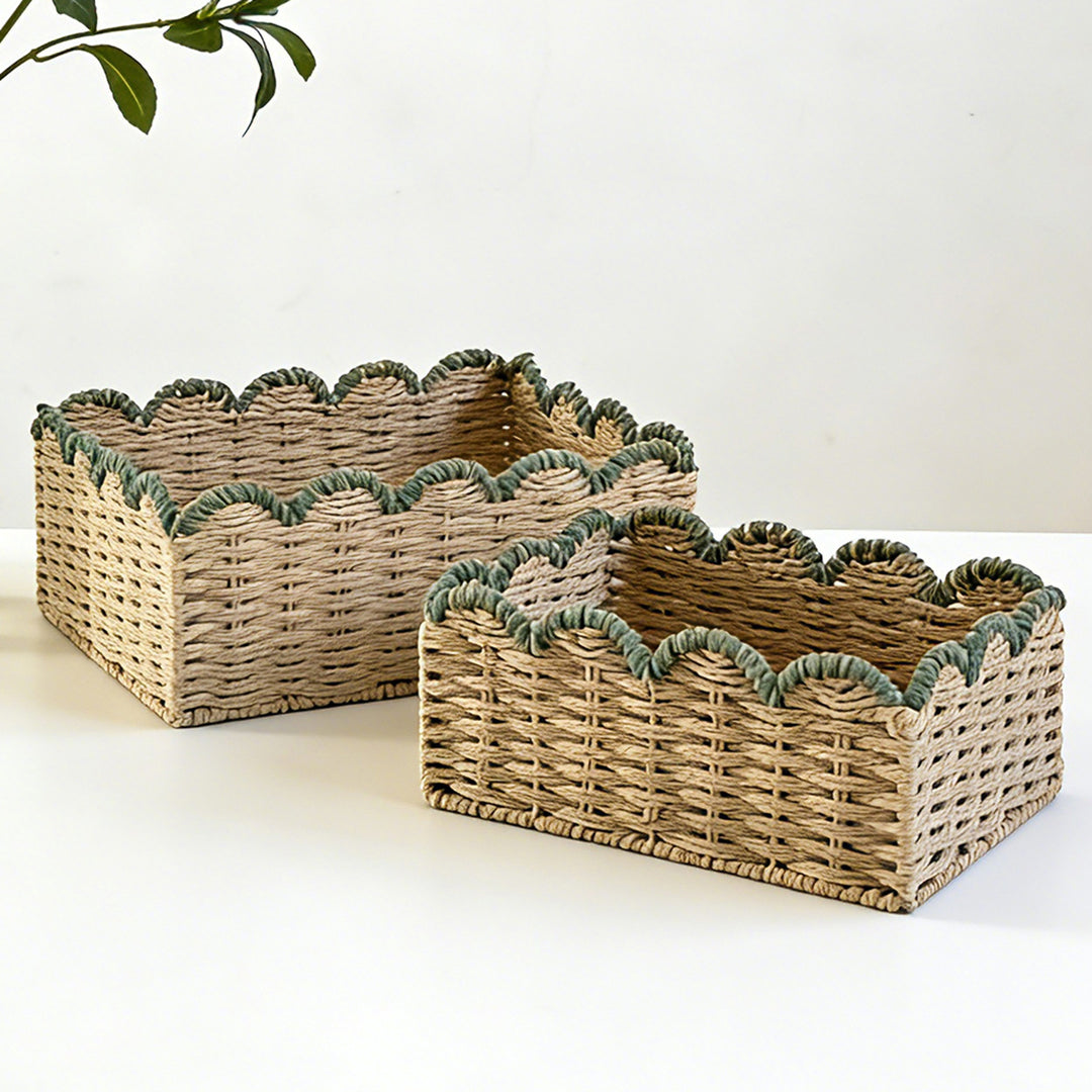 Decorative storage basket with wave edge Kalsten
