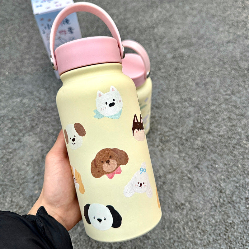 Women’s insulated drinking bottle with funny cat design Kalsten