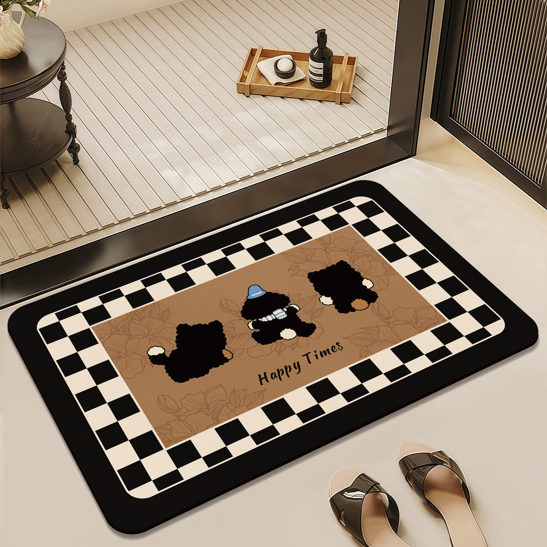 Decorative Plush Bathroom Mat for Floor Comfort