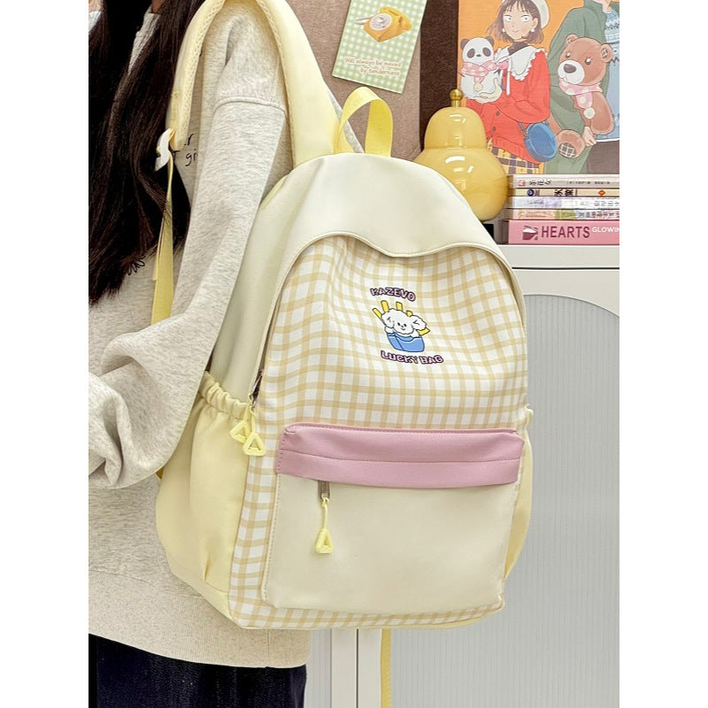 Casual Checkered Backpack Kalsten