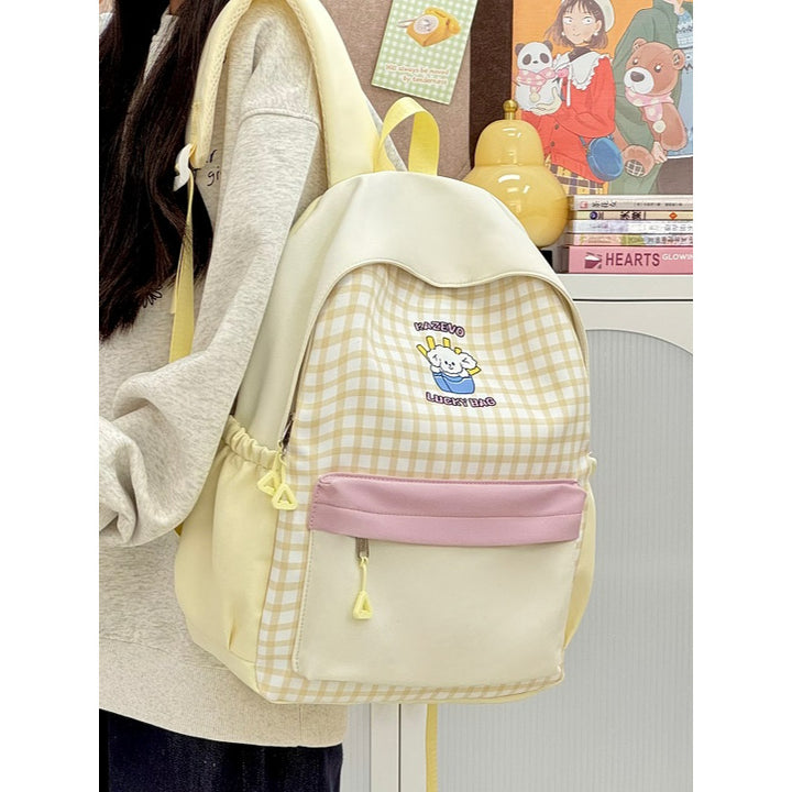 Casual Checkered Backpack Kalsten