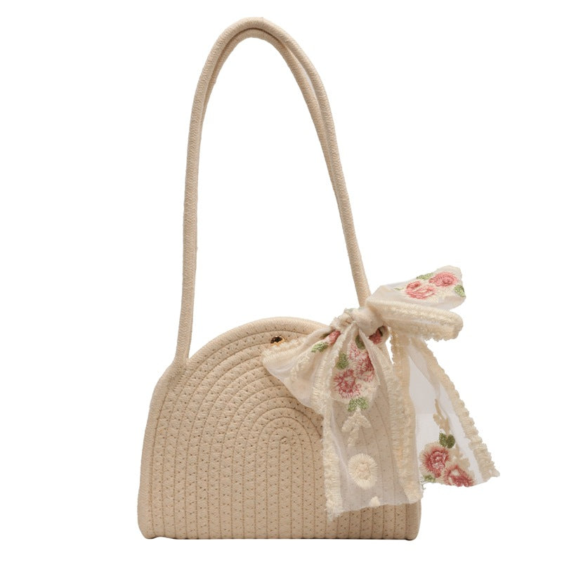Handcrafted Straw Satchel Bag