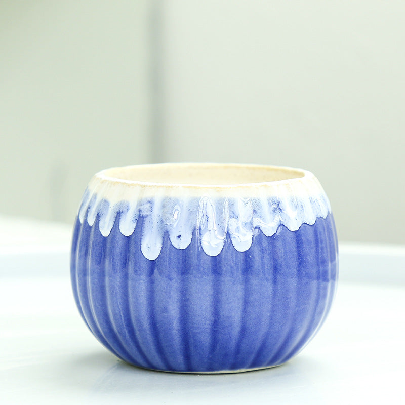 Ribbed Ceramic Planter Kalsten