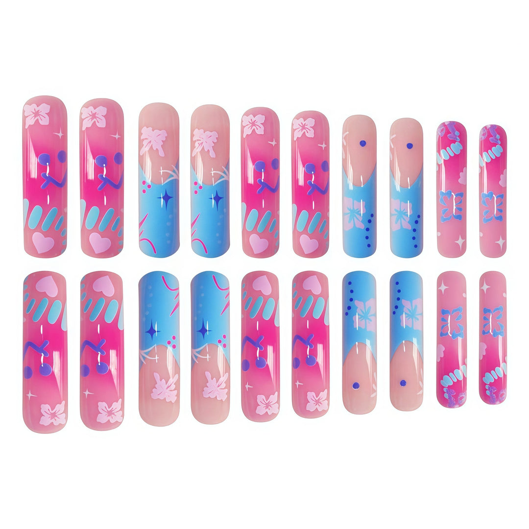 Artistic Long Acrylic Nail Enhancements Kalsten