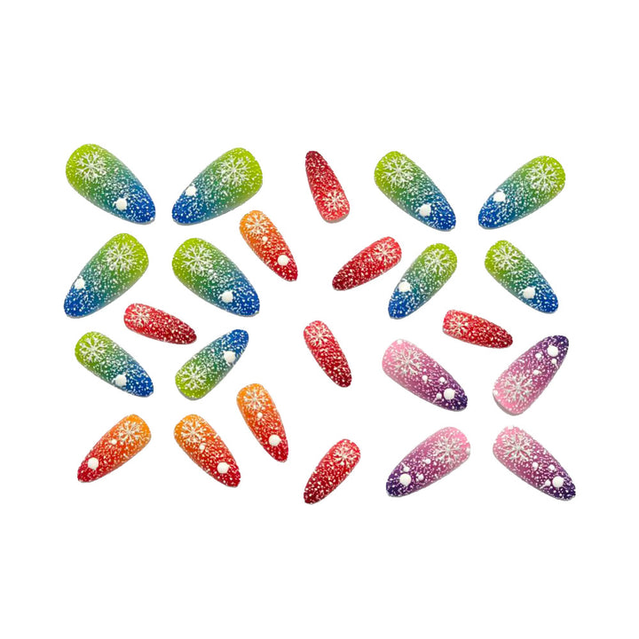Artificial Nails in Creative Glitter Gradient Design Kalsten