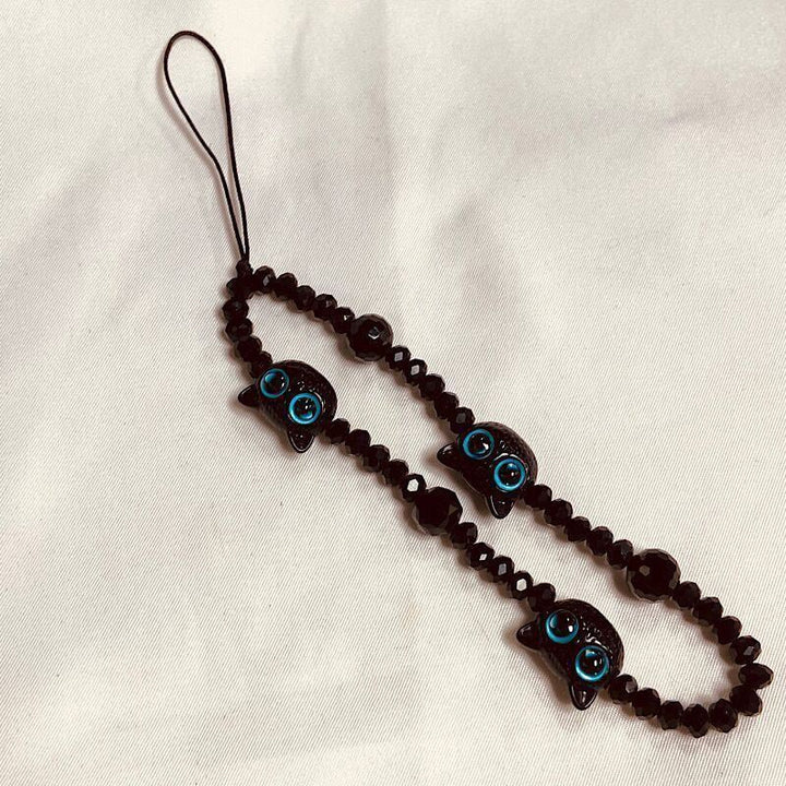 Charming Cat-Themed Beaded Eyewear Holder Kalsten