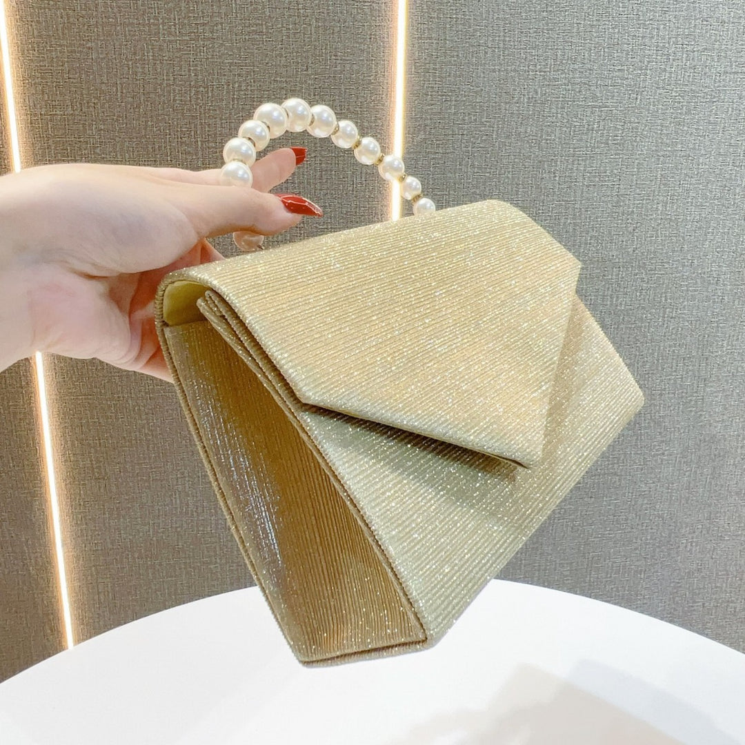 Elegant Pearl-Handled Evening Clutch