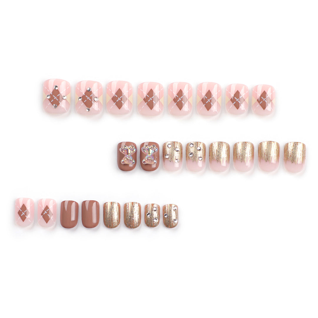 Artful nail art with elegant floral design and glitter accents Kalsten