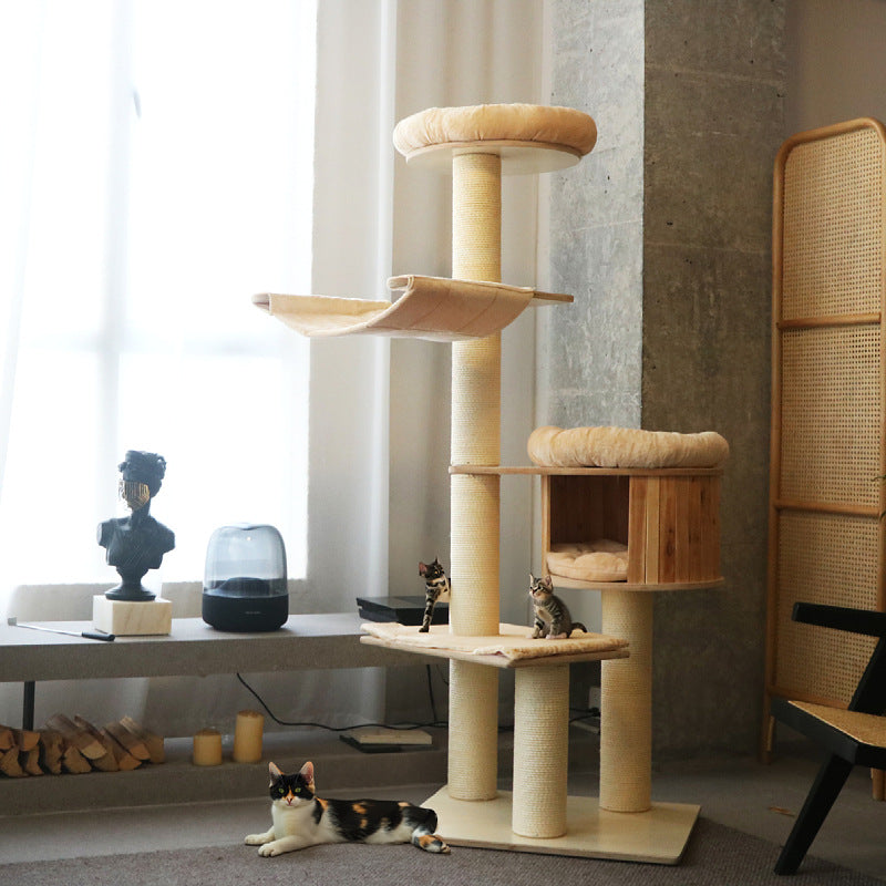 Cozy cat tree with multiple levels Kalsten