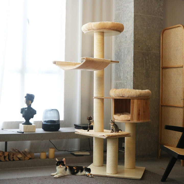 Cozy cat tree with multiple levels Kalsten