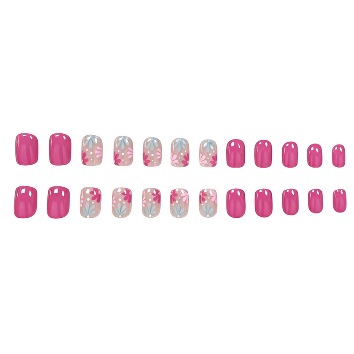 Artistic Floral Gel Nail Art Kalsten
