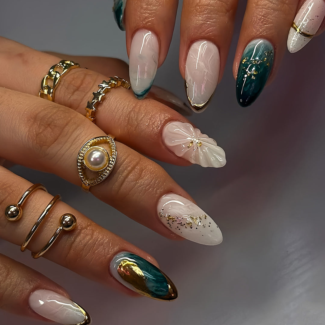 Elegant Artistic Press-On Nail Set Kalsten