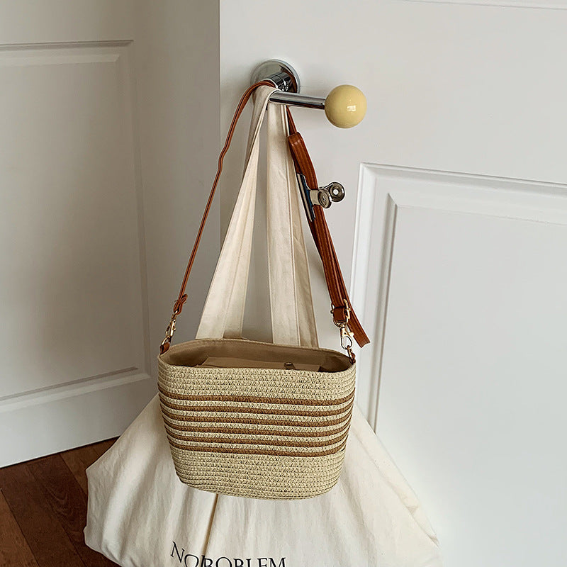 Woven Straw Crossbody Bag