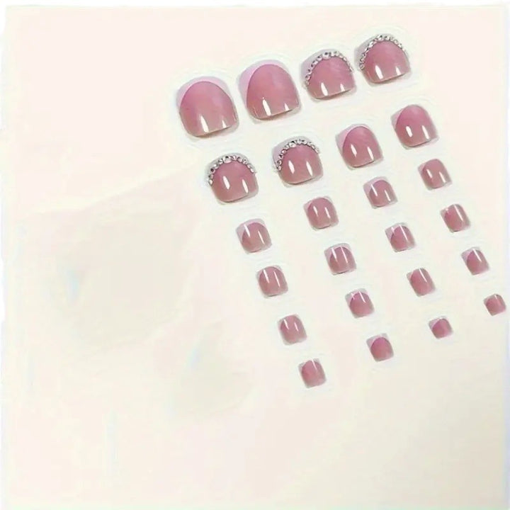Elegant Rhinestone-Accented Pedicure Kalsten