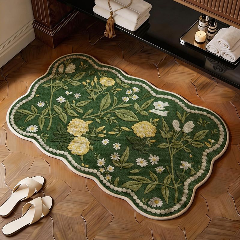 Decorative Floral Bath Mat Kalsten