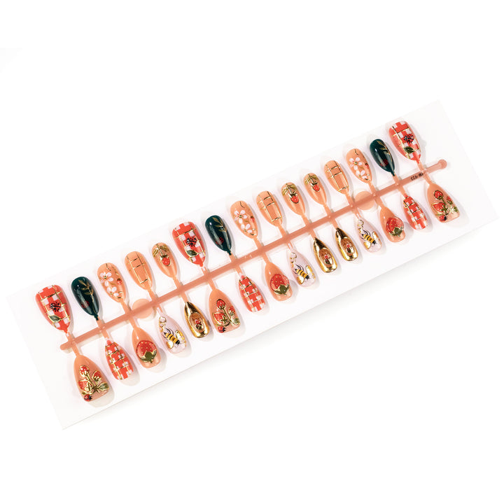 Floral and Fruity Press-On Nail Art Set Kalsten