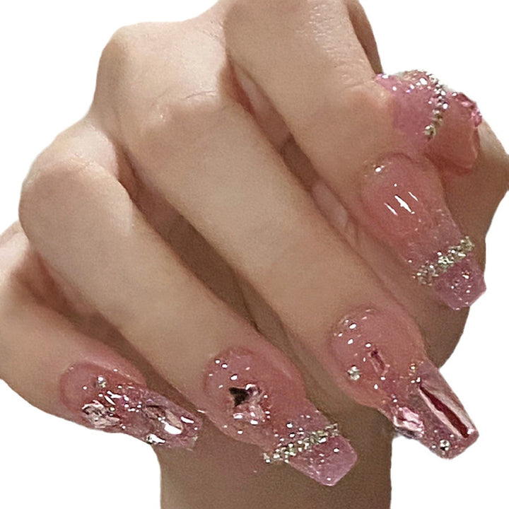 Stylish Glitter Gel Nail Extensions