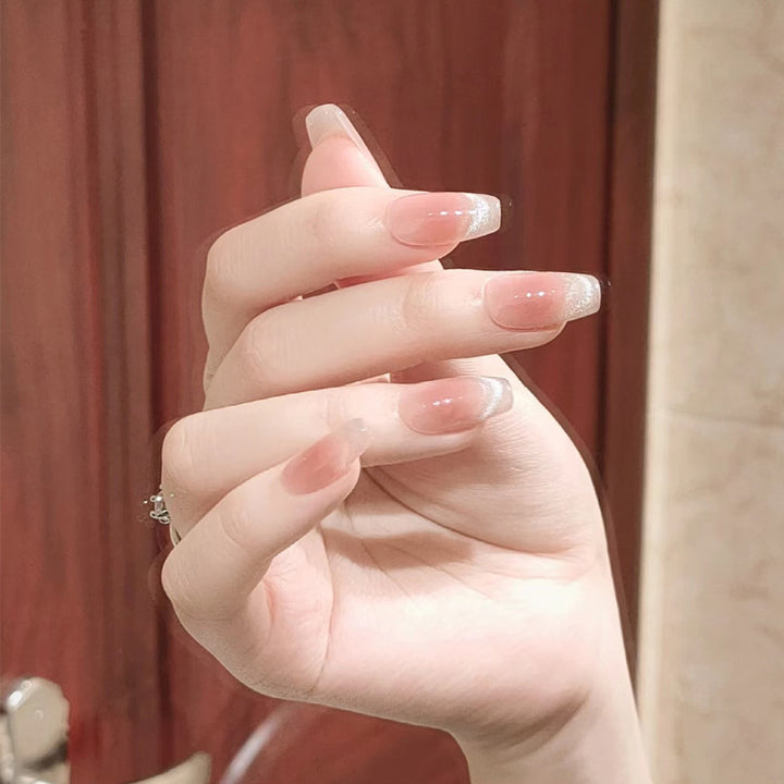 Glossy French Tip Press-On Nails Kalsten 1789388697