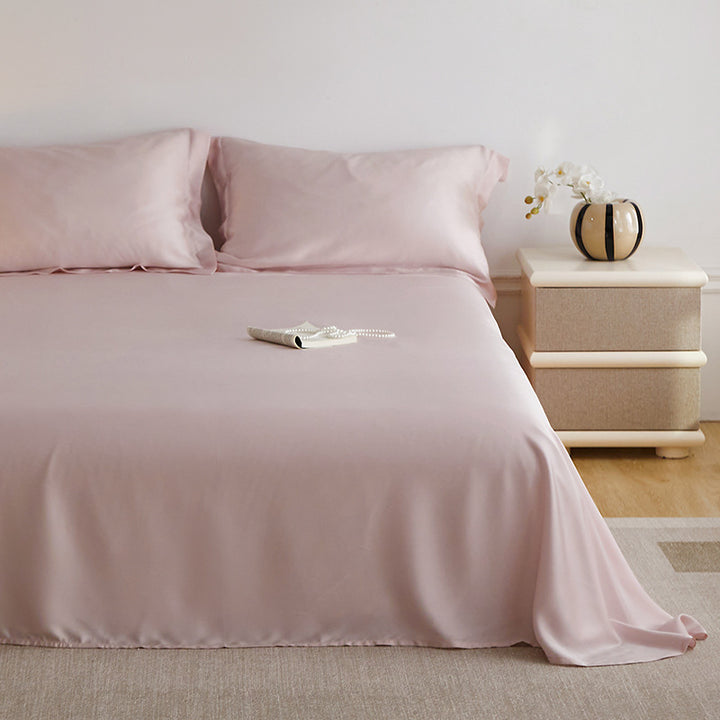Premium satin bedding set made of microfiber with silky glossy surface