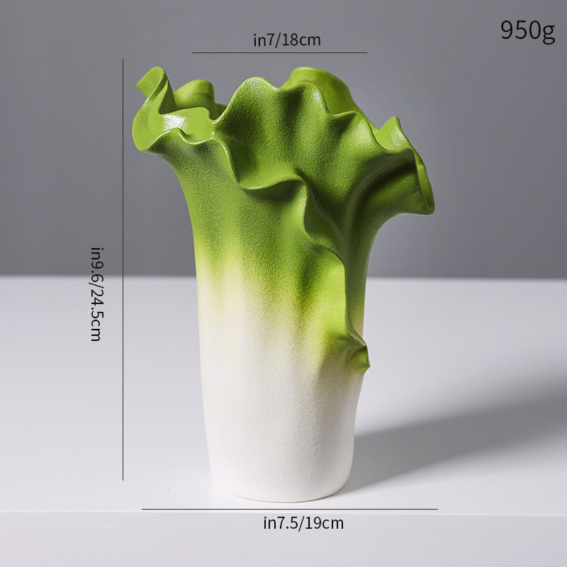 Decorative Sculptural Black Ceramic Vase Kalsten