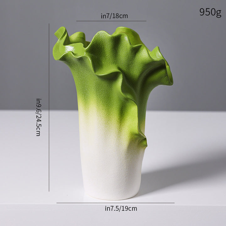 Decorative Sculptural Black Ceramic Vase Kalsten