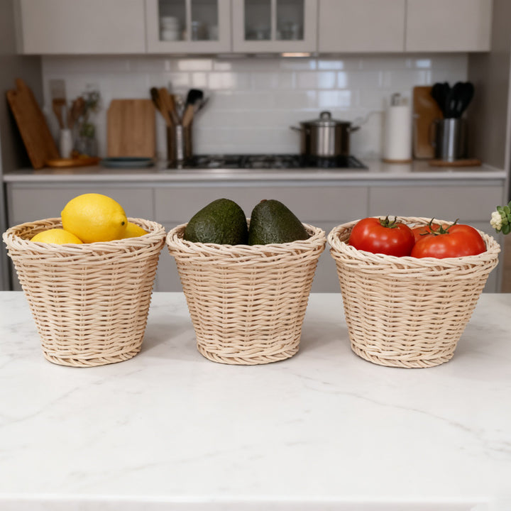 Decorative Natural Woven Fruit Storage Baskets Kalsten