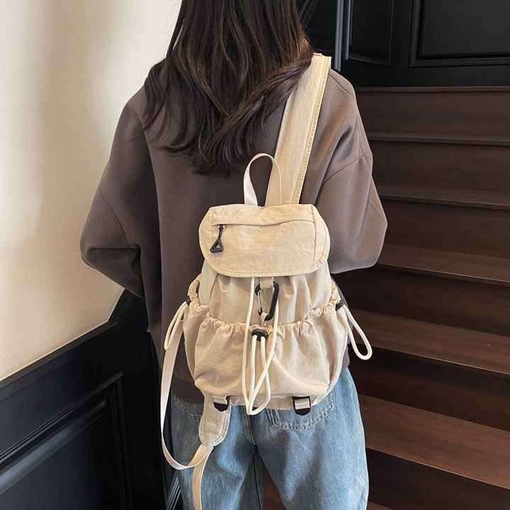 Leisure backpack with elastic drawstring and practical side pockets Kalsten
