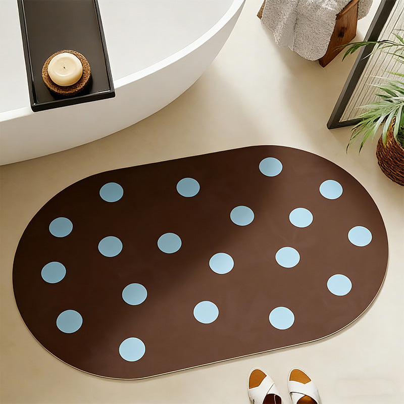 Washable placemat individual with dotted pattern, PVC-coated and non-slip bottom