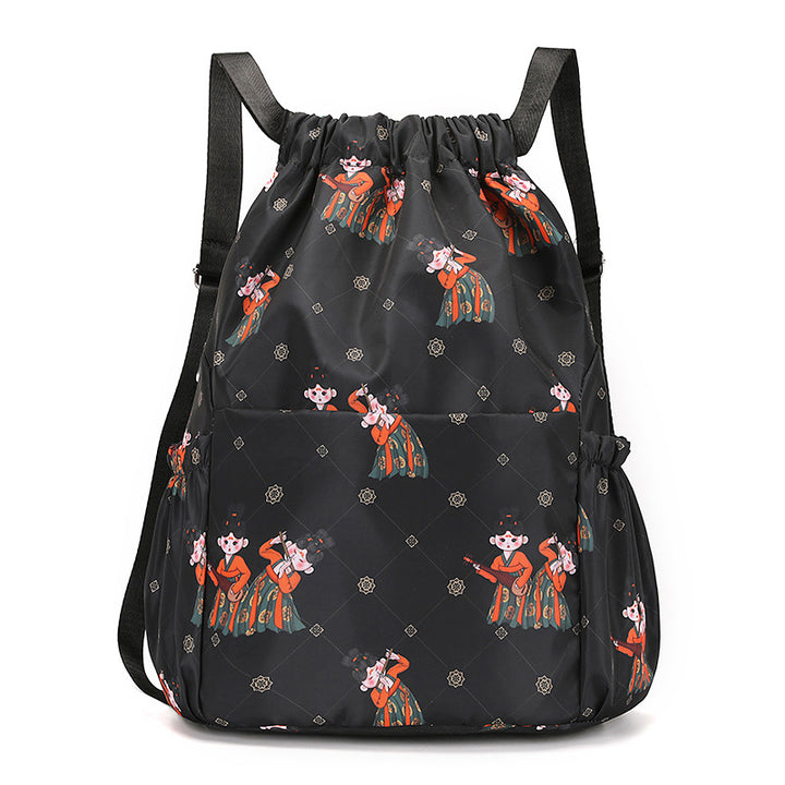 Fun Cartoon Print Drawstring Backpack Kalsten