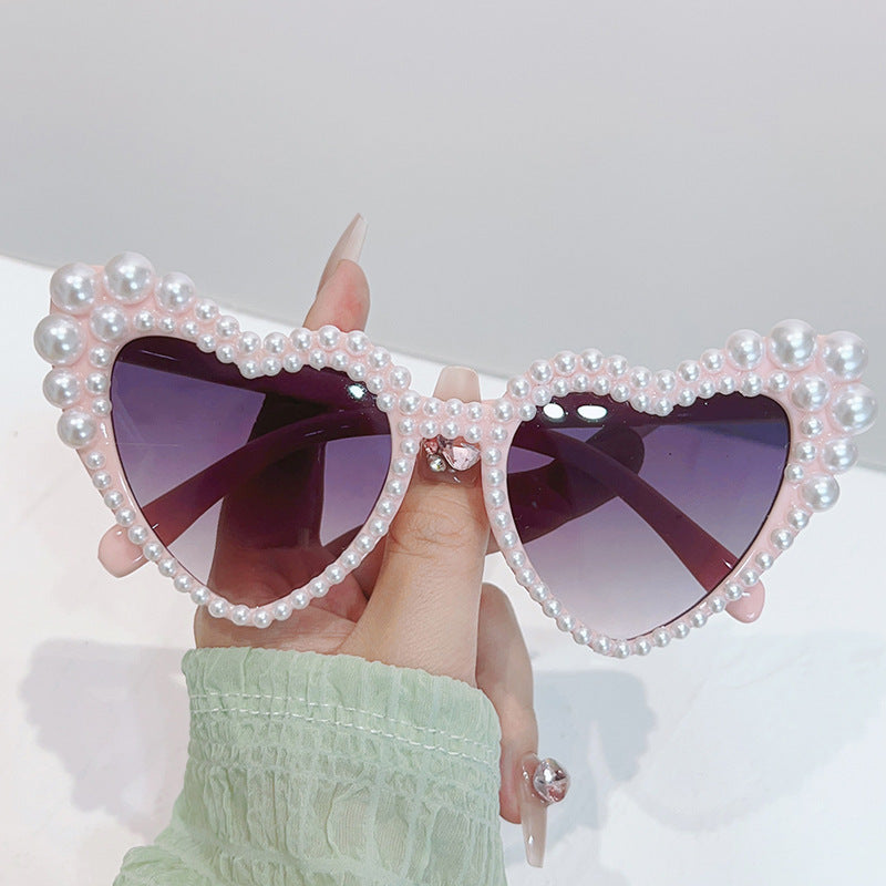 Cat-Eye Pearl-Embellished Sunglasses Kalsten