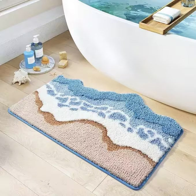 Coastal-Themed Plush Bath Mat Kalsten