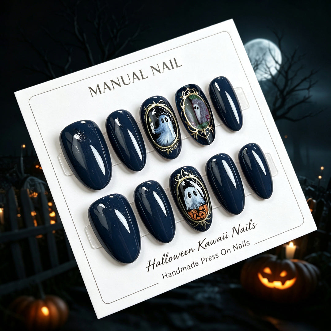 Halloween-Themed Press-On Nail Art Set