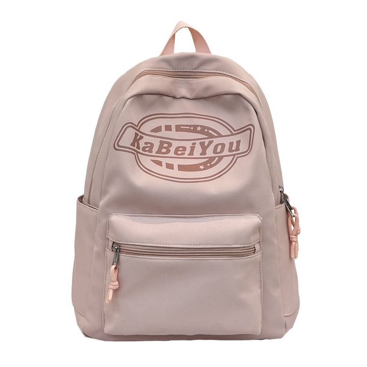 Trendy Casual Backpack with Plush Keychain Kalsten
