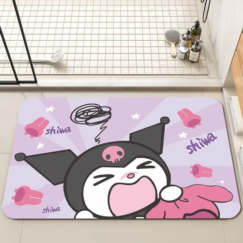 Playful Cartoon-Themed Bath Mat Kalsten