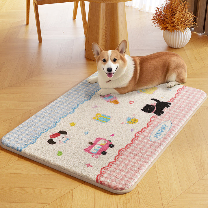 Cute Bear-Shaped Plush Area Rug