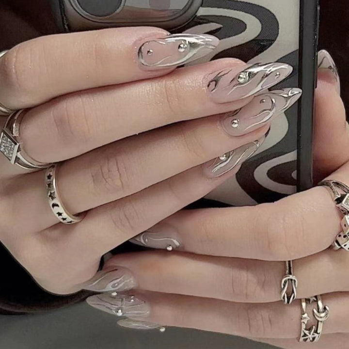 Artistic Abstract Acrylic Nail Enhancements Kalsten