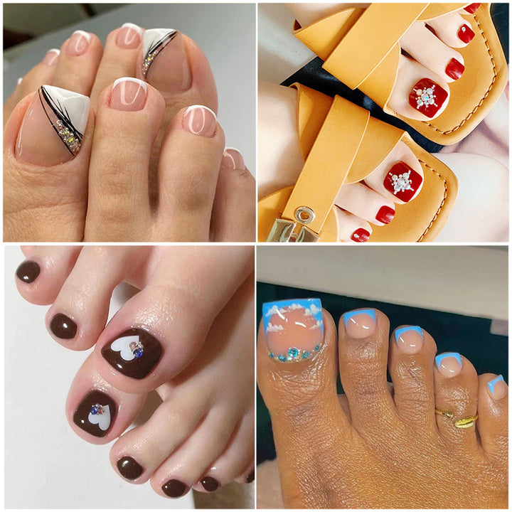 Artful toenail art with glitter and geometric accents Kalsten