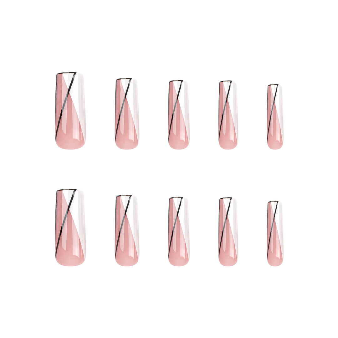 Artful Nail Extensions in Geometric Style Kalsten