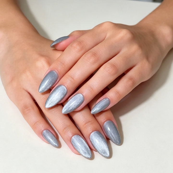 Artificial nails with metallic and glittery finish Kalsten