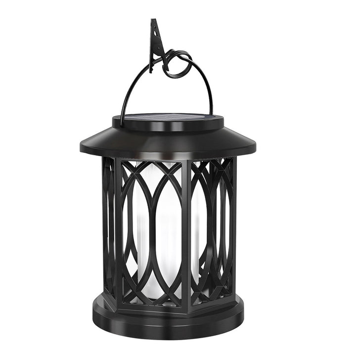 Decorative Solar Hanging Lantern With Metal Lattice Panels Kalsten