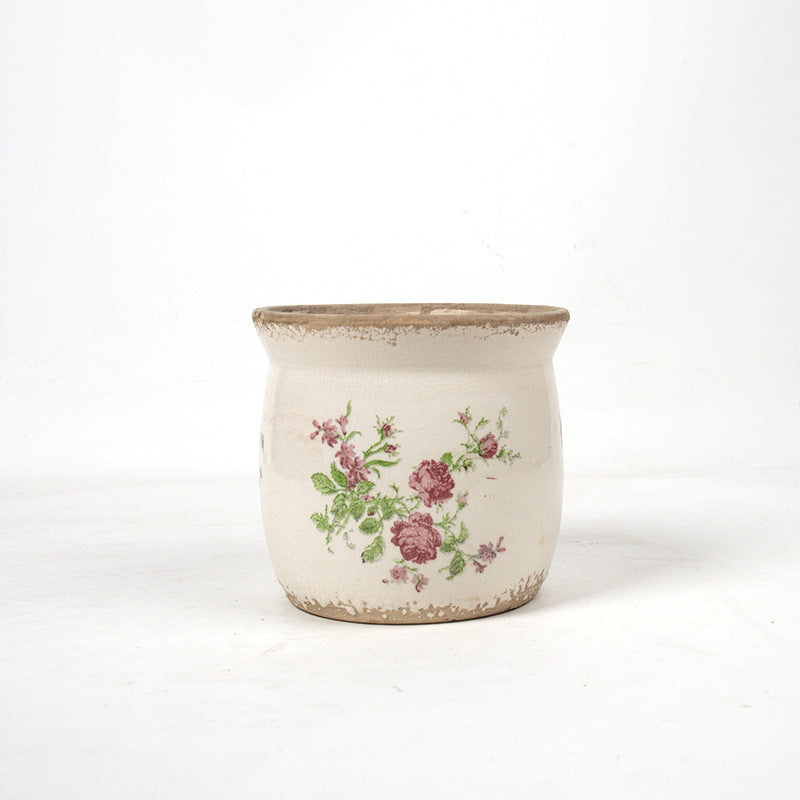 Decorative ceramic plant container with artistic design Kalsten