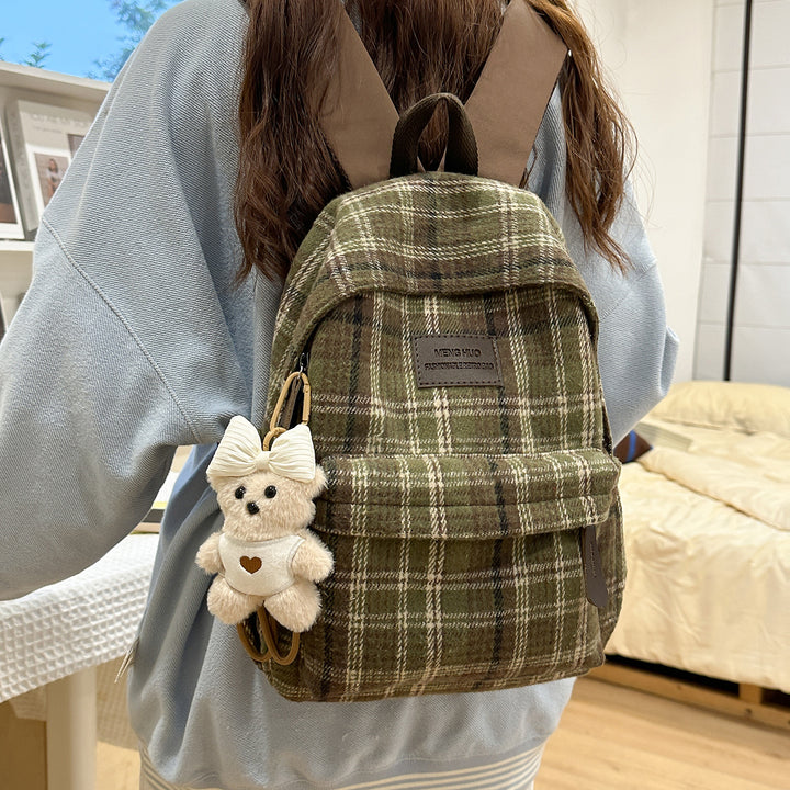 Cozy Plaid Backpack Kalsten