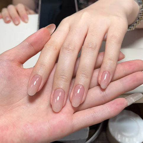 Glossy Almond-Shaped Press-On Nails Kalsten