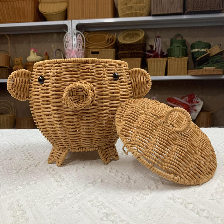 Cute Bunny-Shaped Woven Storage Basket Kalsten