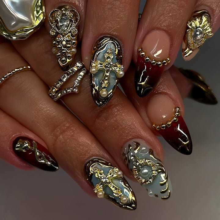 Luxurious Ornate Nail Art Extensions Kalsten