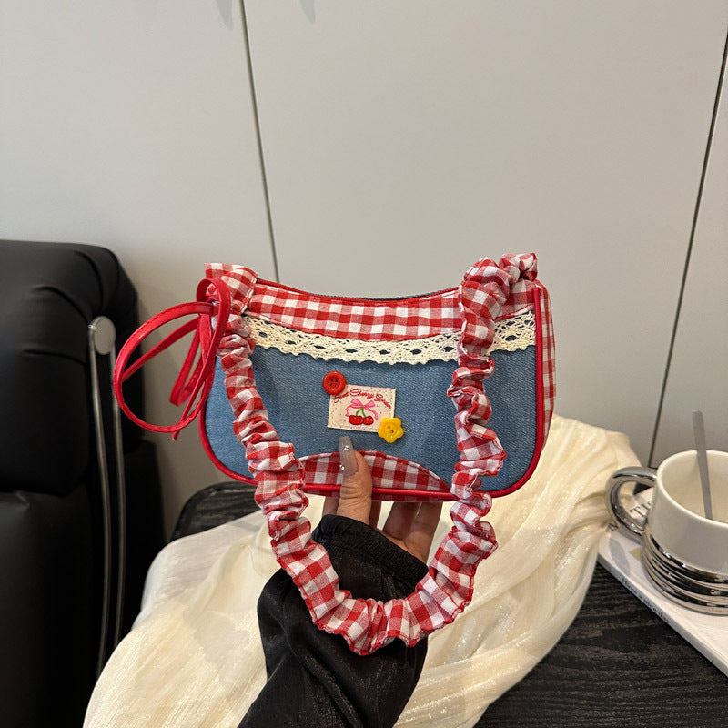 Retro Gingham Mini Crossbody Bag Kalsten