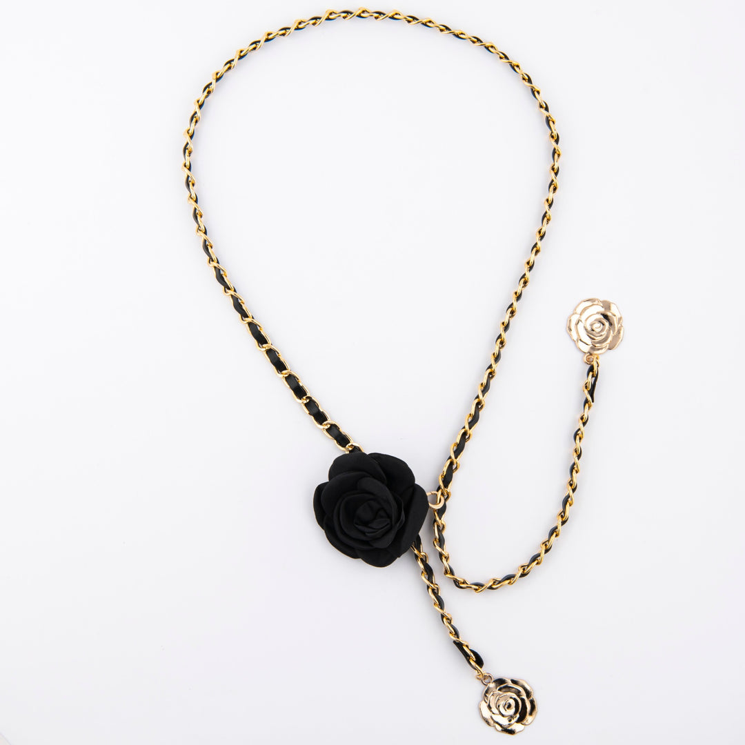 Fashionable chain belt with rose details Kalsten